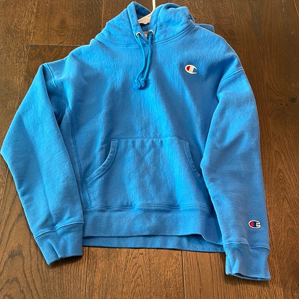 Champion Blue Hoodie Medium